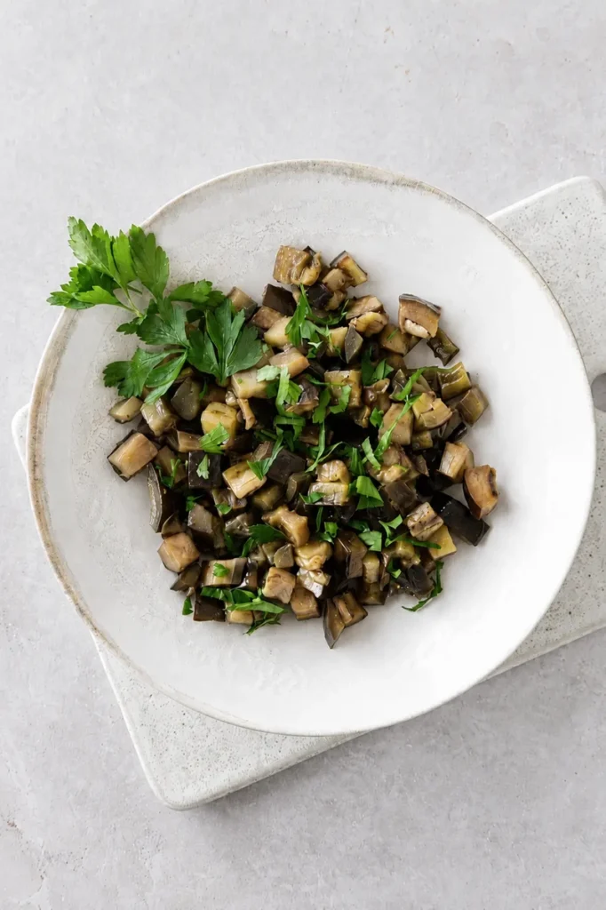 Sauteed Eggplant with Garlic and Herbs