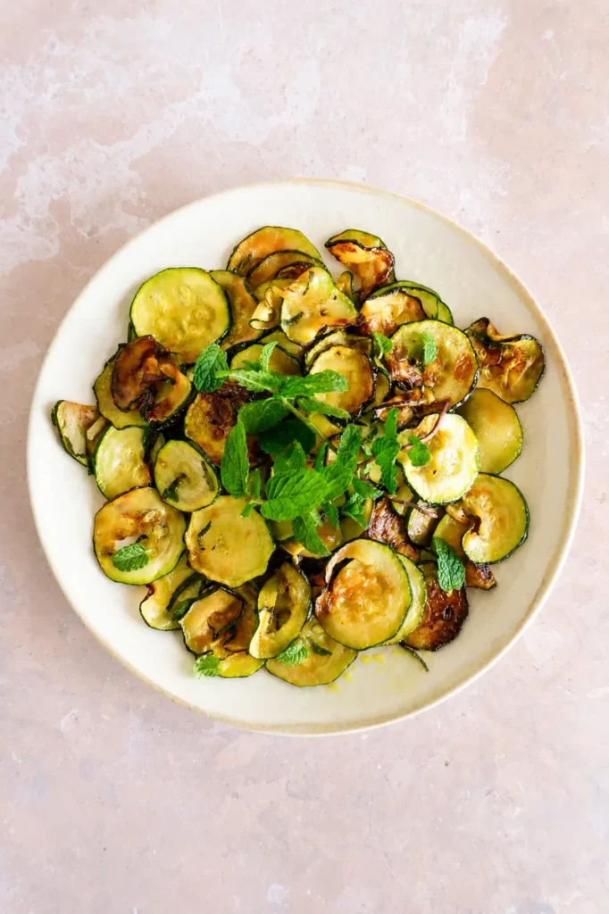 Sautéed Zucchini with Lemon And Mint