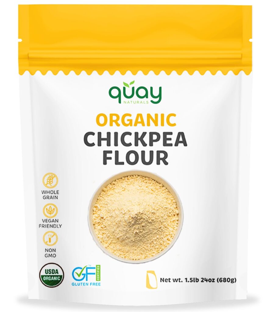 Quay Naturals organic chickpea flour for vegan flatbreads and pantry cooking